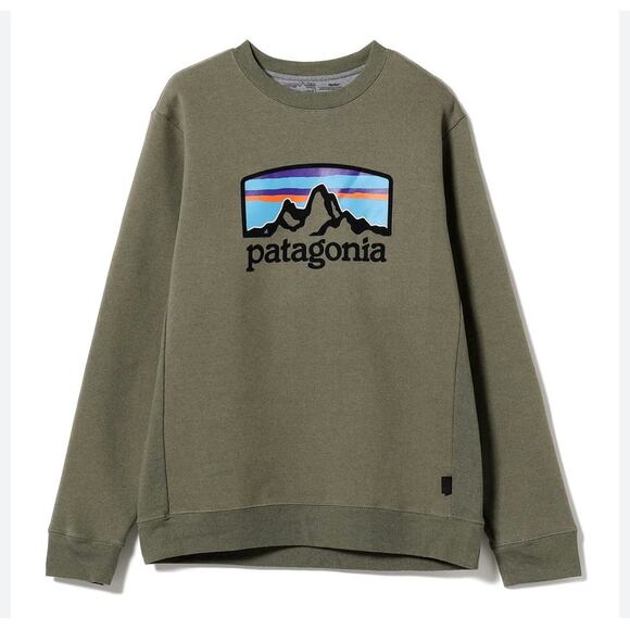 Patagonia Men's Fitz Roy Horizons Uprisal Crew Sweatshirt Sleet Green - Picture 1 of 10